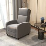 Sillón relax Balboa Homcom reclinable gris 102x64x86 cm