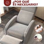 Sillón relax Balboa Homcom reclinable gris 102x64x86 cm 6