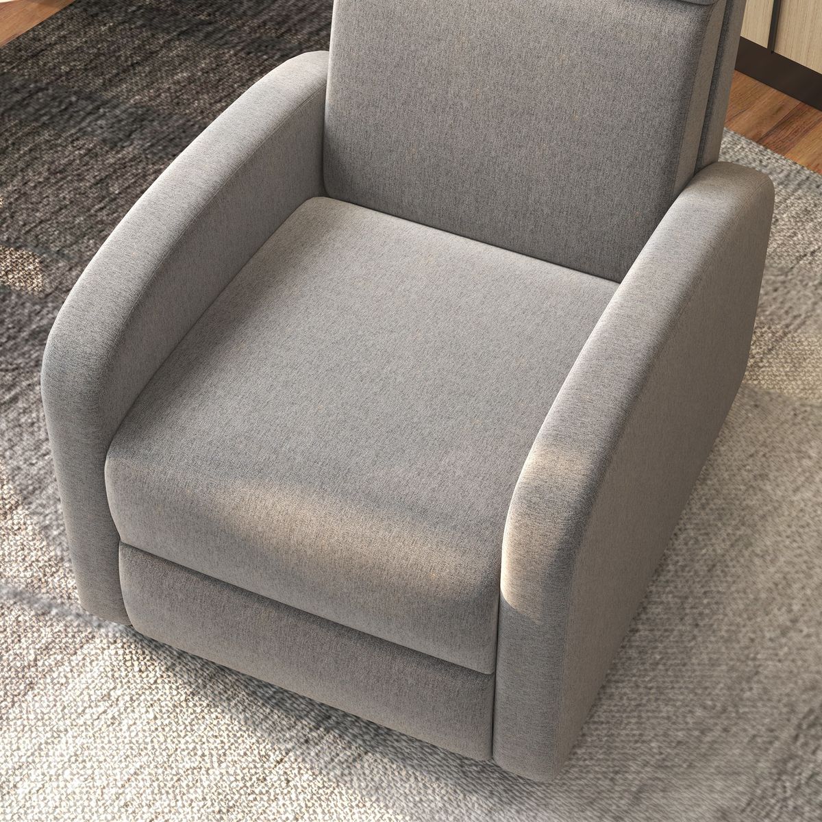 Sillón relax Balboa Homcom reclinable gris 102x64x86 cm 7