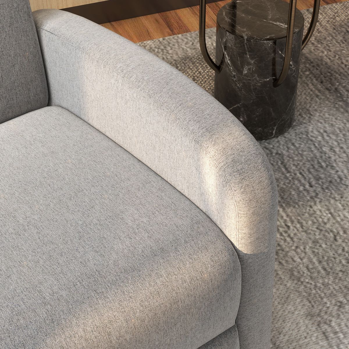 Sillón relax Balboa Homcom reclinable gris 102x64x86 cm 8