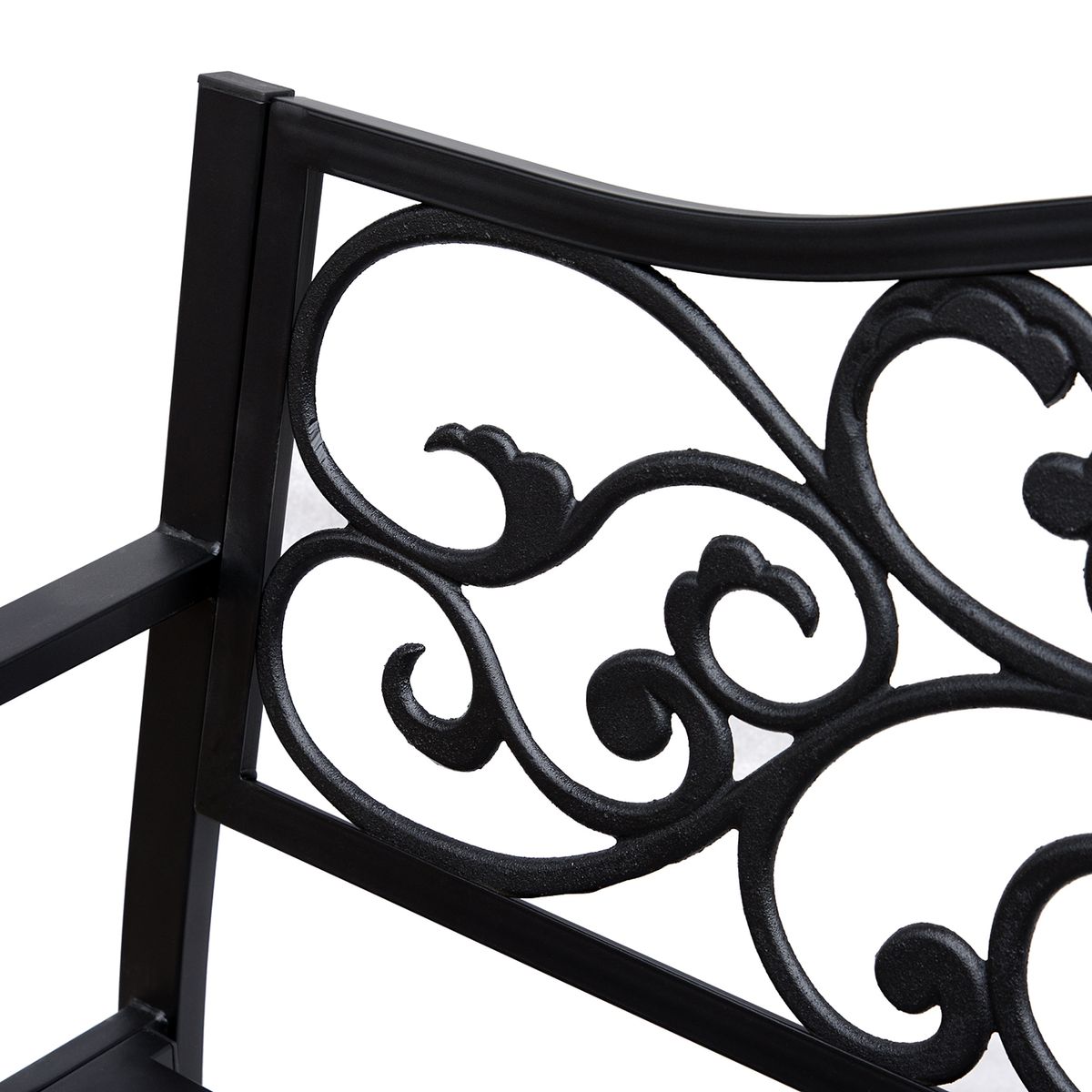 Banco de jardín Paradise hasta 240kg negro 89x127x60 cm 7