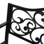 Banco de jardín Paradise hasta 240kg negro 89x127x60 cm 7