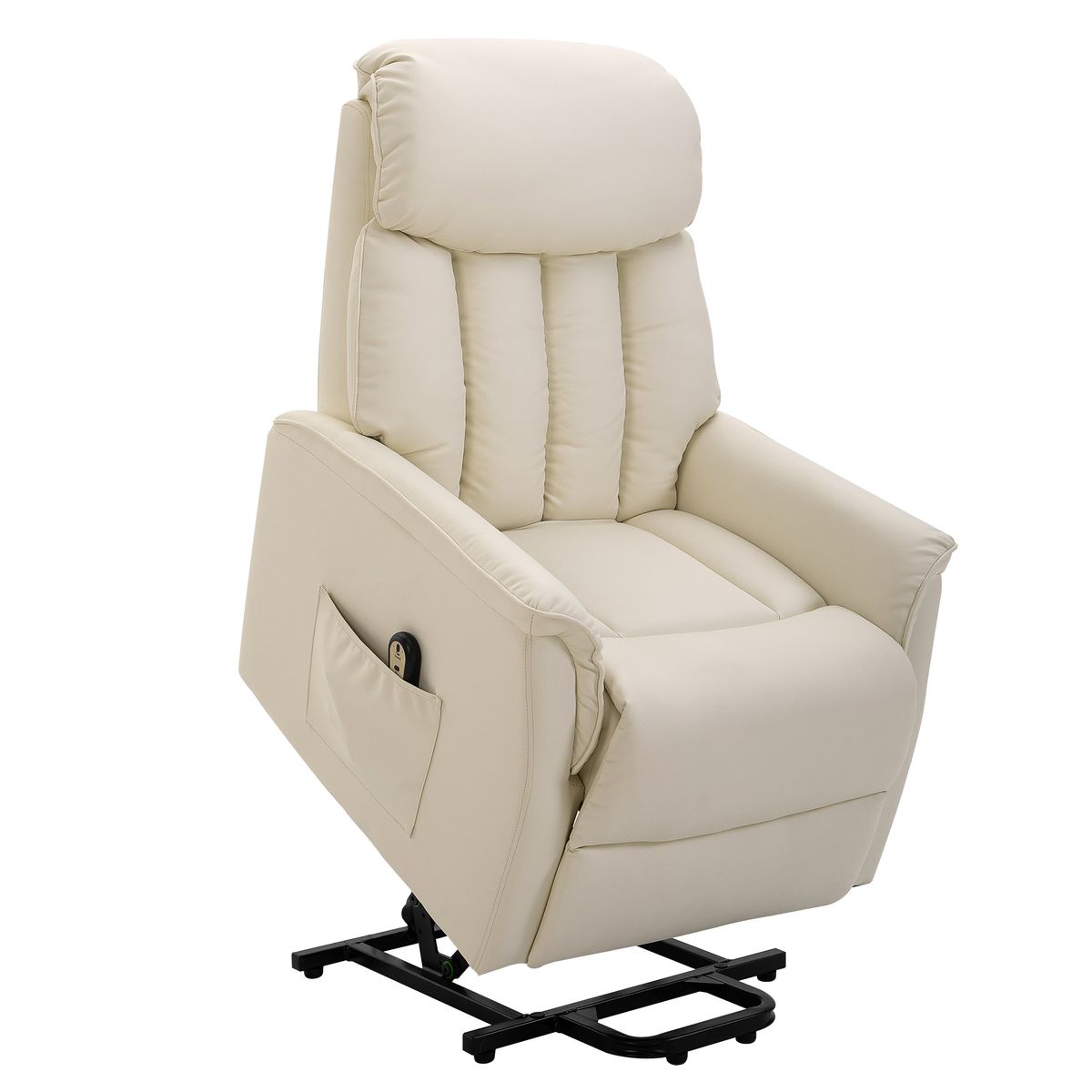 Sillón levantapersonas Medellín Homcom mando a distancia crema 104x80x94 cm 2