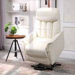 Sillón levantapersonas Medellín Homcom mando a distancia crema 104x80x94 cm