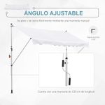 Toldo Cumbre Outsunny retráctil con manivela blanco 170-280x300x150 cm web