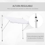 Toldo Cumbre Outsunny retráctil con manivela blanco 170-280x300x150 cm web