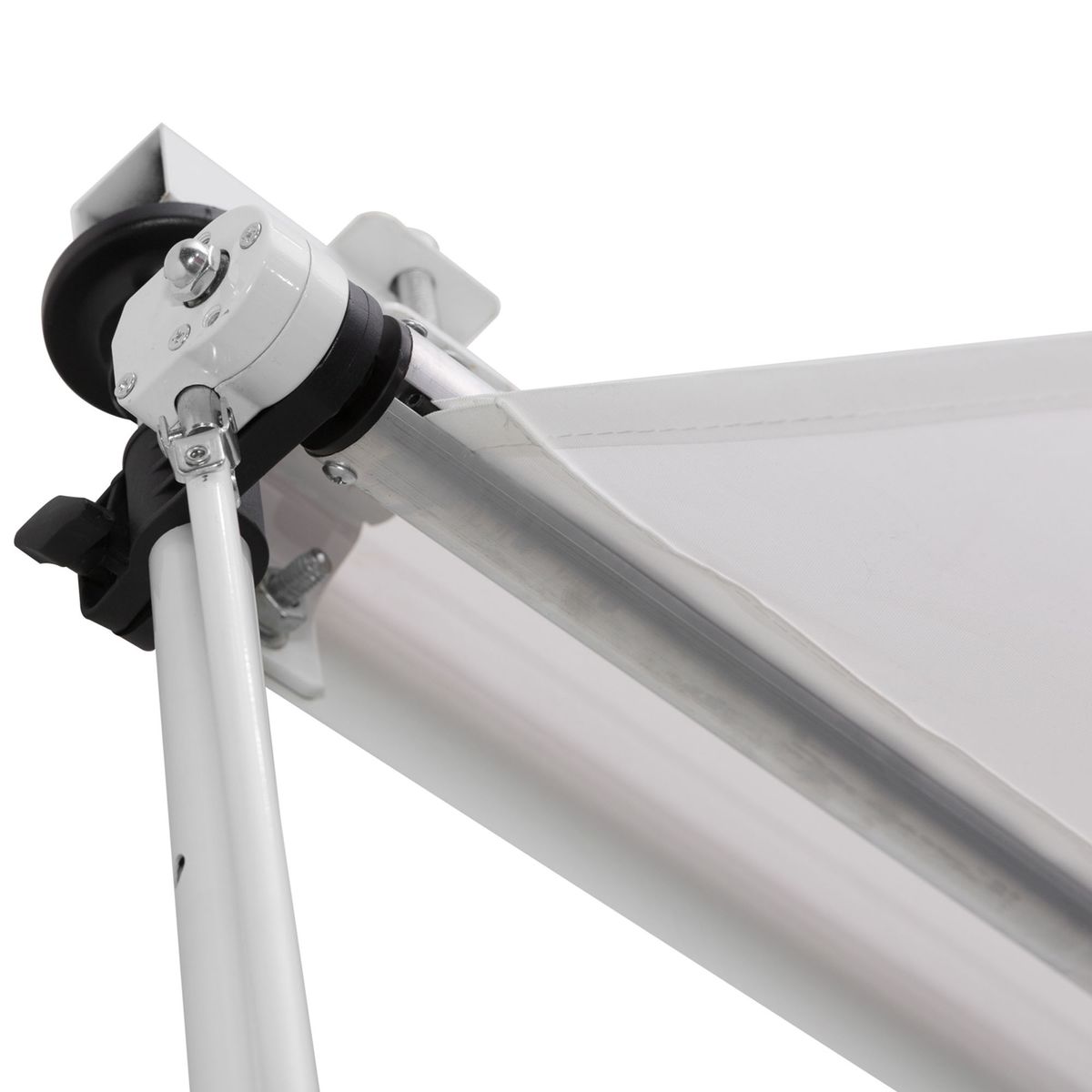 Toldo Cumbre Outsunny retráctil con manivela blanco 170-280x300x150 cm detalle manivela