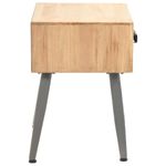 Mesita de noche Lock con cajón madera de abeto natural/gris 50x43x38 cm perfil