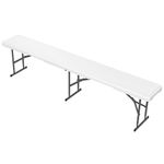 Banco de jardín Outsunny plegable hasta 360kg negro 43x183x28 cm