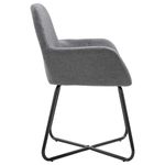 Pack de 2 sillas de comedor Tchia terciopelo gris oscuro 84x61x61 cm 4