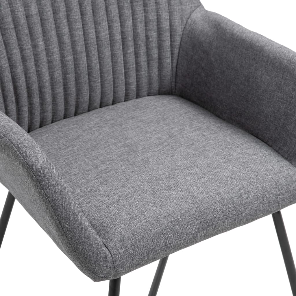 Pack de 2 sillas de comedor Tchia terciopelo gris oscuro 84x61x61 cm 6
