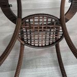 Mesa de exterior Palmer Outsunny con estante marrón Ø64x71 cm estante