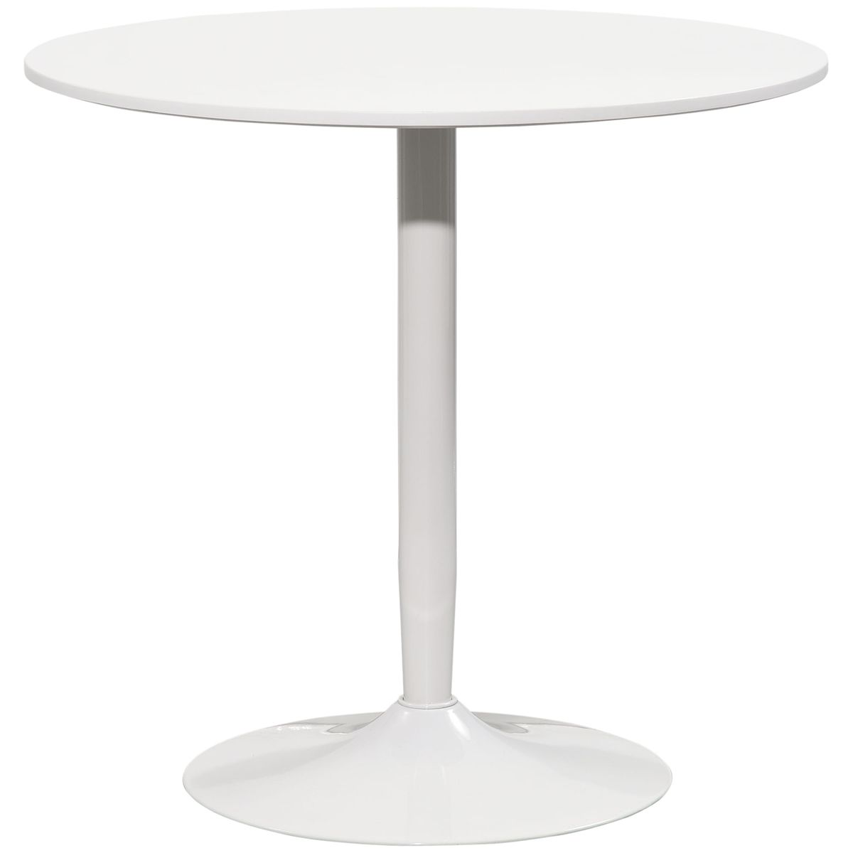 Mesa de comedor Yuzu Homcom redonda blanco Ø80x75 cm 2