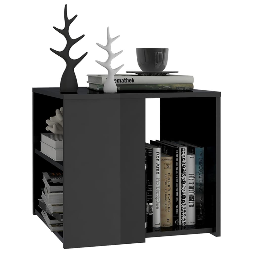 Mesa auxiliar Bamako 2 estantes gris 45x50x50 cm 3