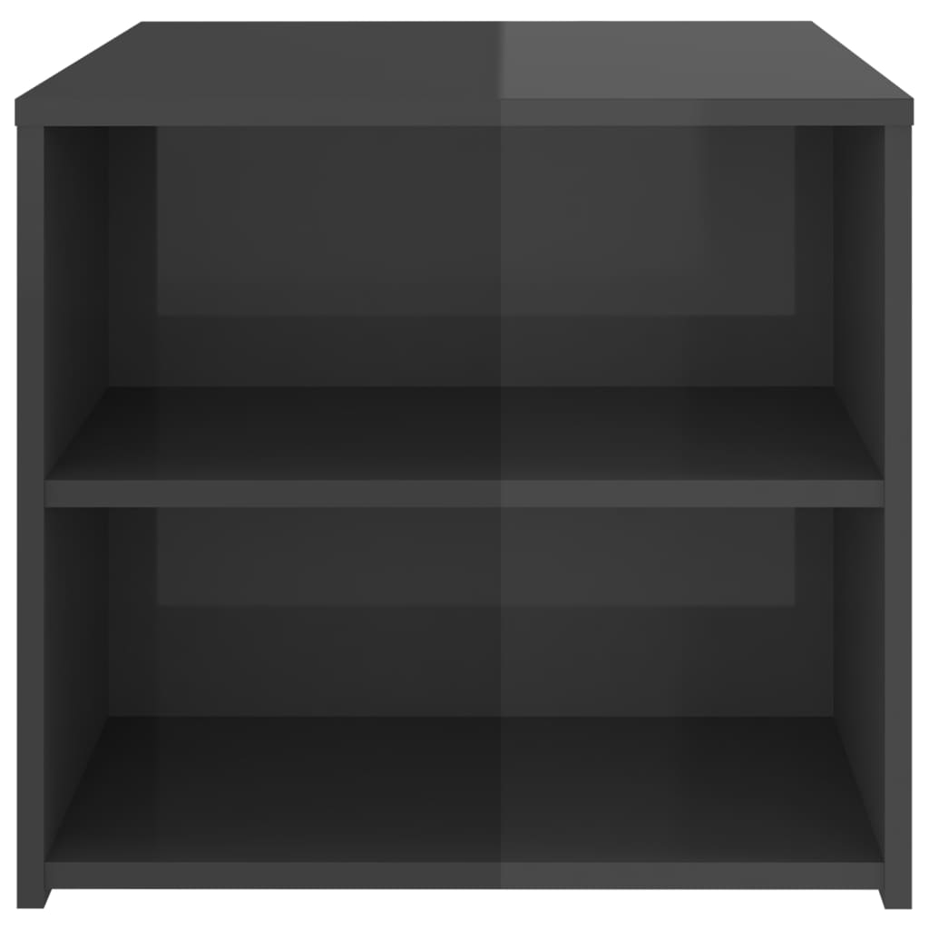 Mesa auxiliar Bamako 2 estantes gris 45x50x50 cm 4
