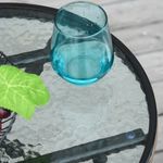 Mesa redonda Pina Outsunny plegable negro Ø45x50 cm mesa