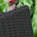 Banco de jardín Lounge Outsunny 2 plazas negro 85x122x60 cm detalle respaldo