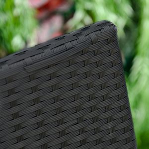 Banco de jardín Lounge Outsunny 2 plazas negro 85x122x60 cm