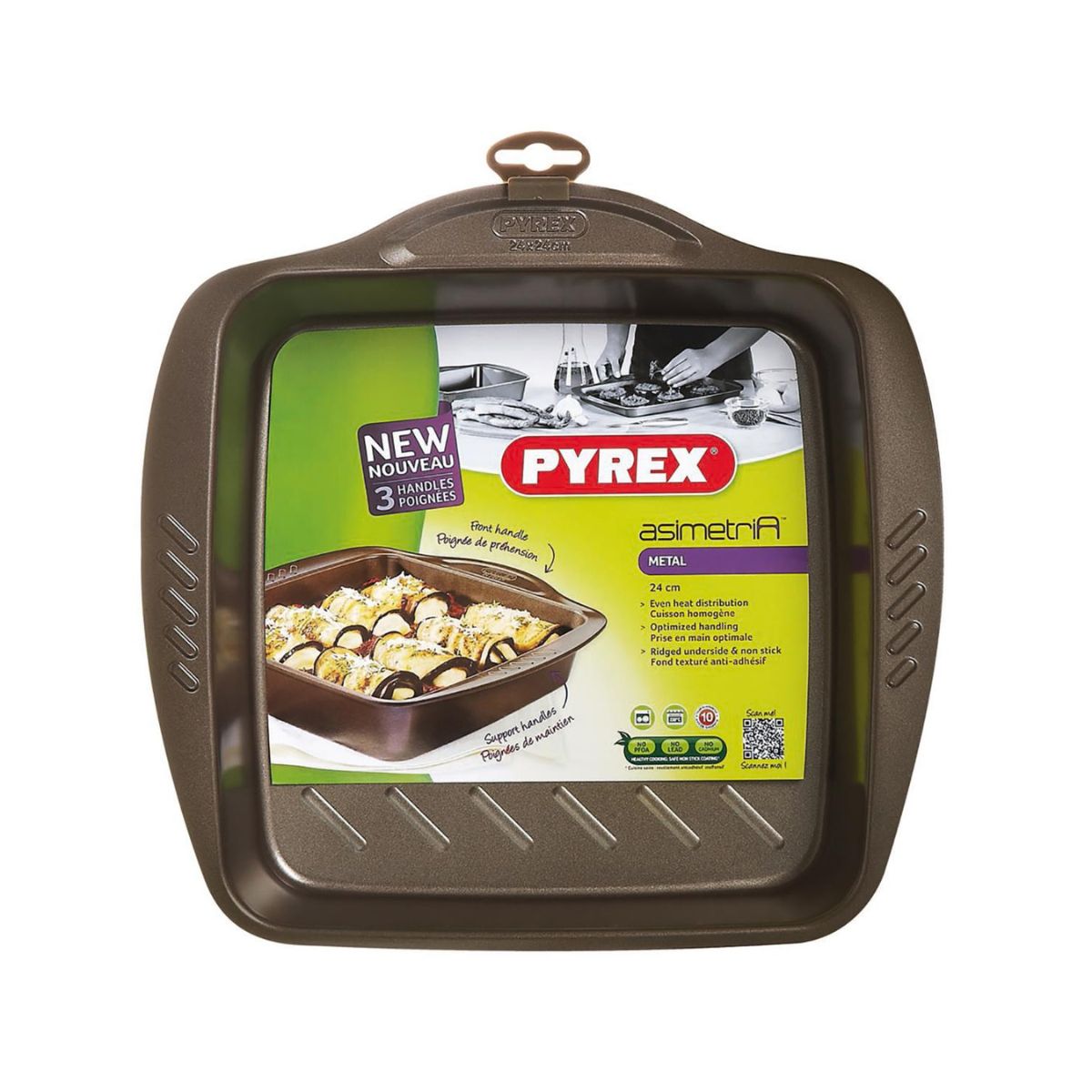 Fuente-cuadrada-Asimetria-Pyrex-acero-24cm