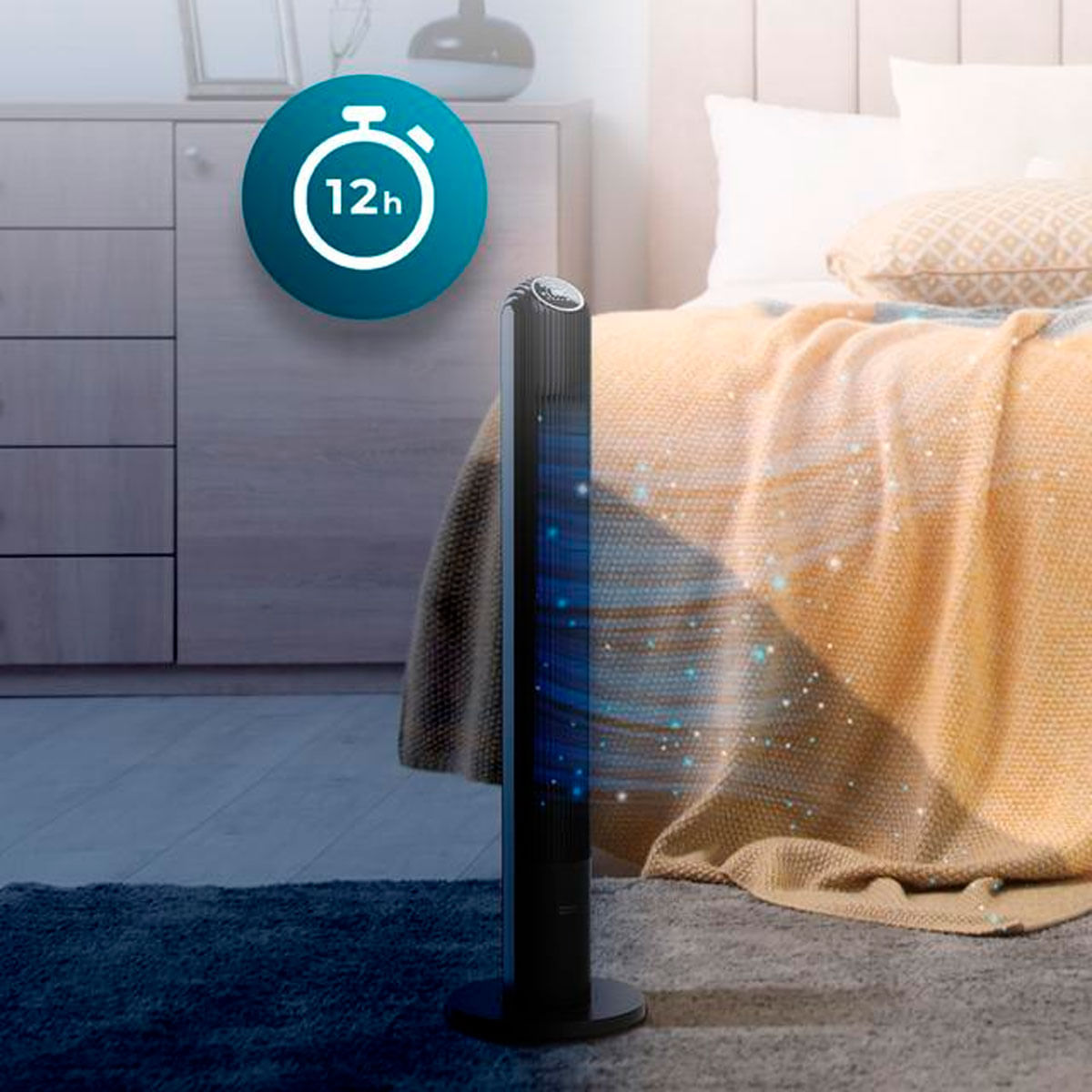 Ventilador de torre Cecotec EnergySilence 9150 Skyline Smart Design 45W táctil negro 116 cm 6