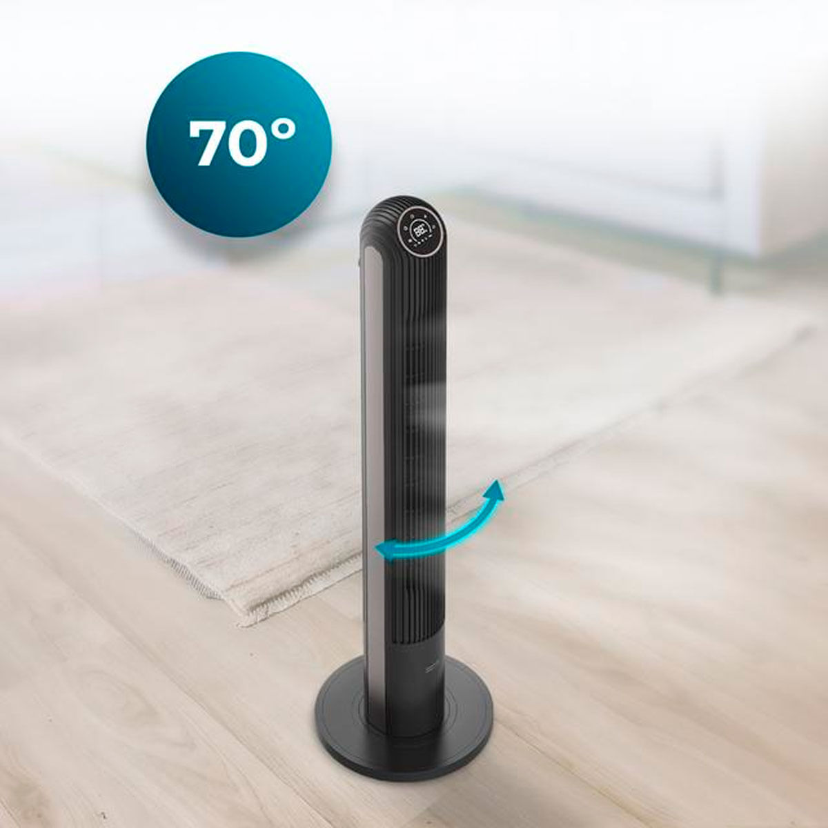 Ventilador de torre Cecotec EnergySilence 9150 Skyline Smart Design 45W táctil negro 116 cm 7