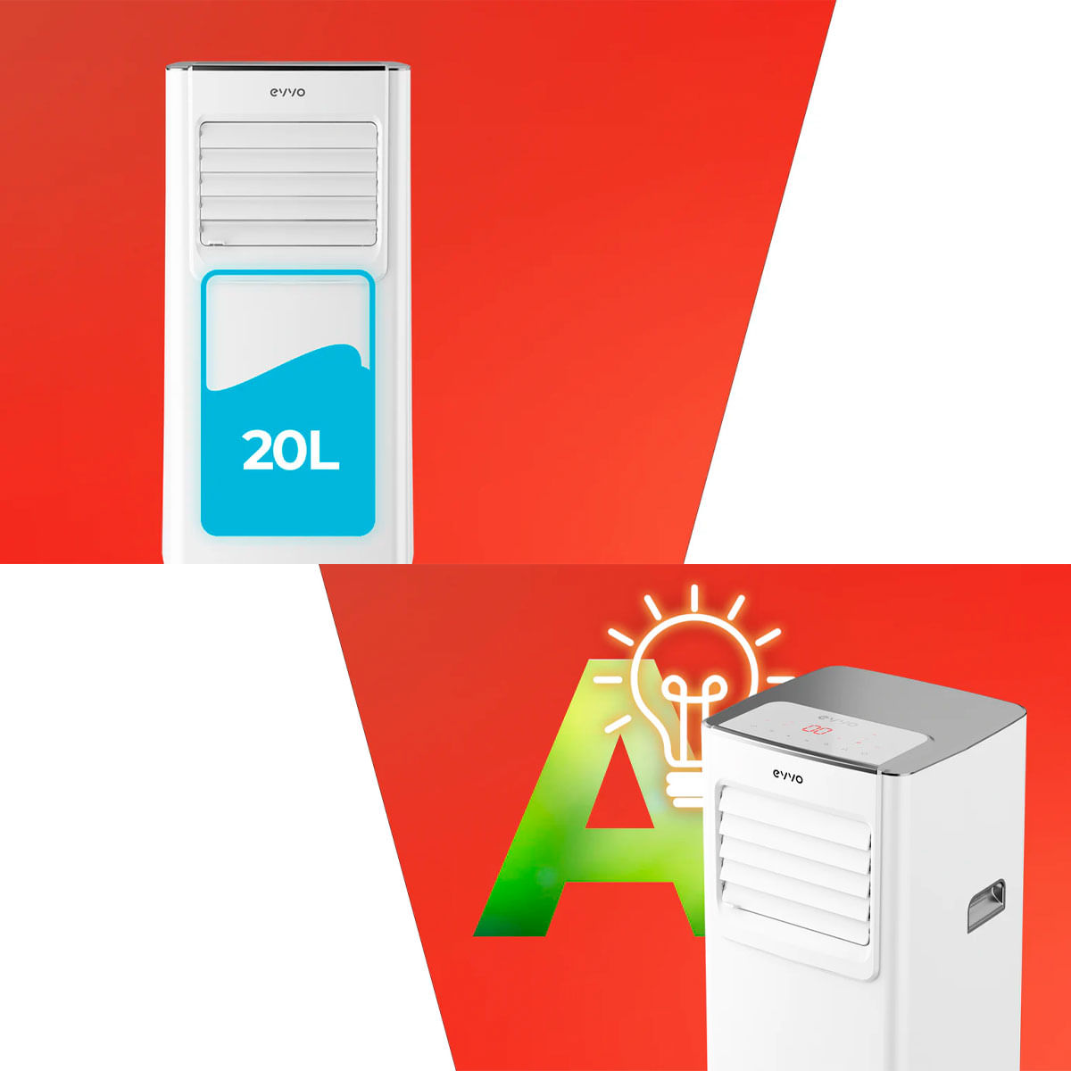 Aire acondicionado portátil Evvo Clima P7 1750 frigorías 3 en 1 A blanco 4