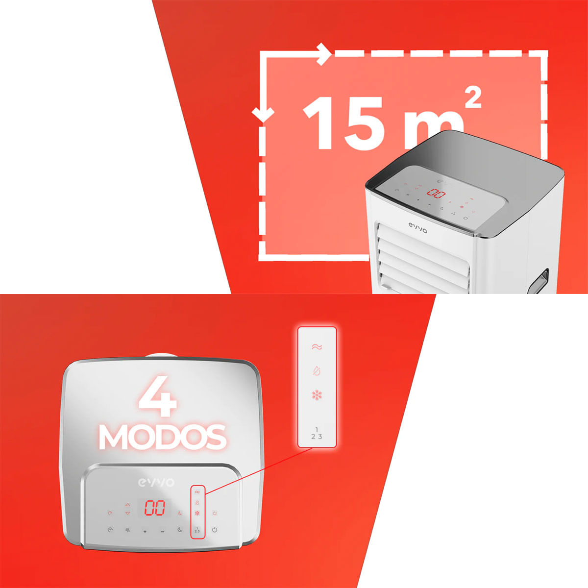 Aire acondicionado portátil Evvo Clima P7 1750 frigorías 3 en 1 A blanco 5