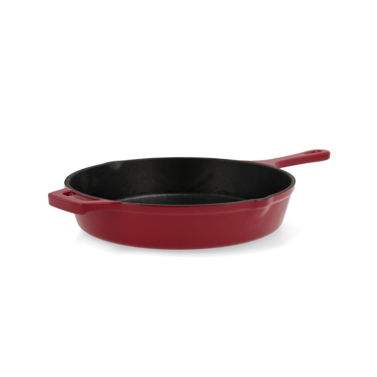 Sarten-Fierro-Bidasoa-hierro-esmaltado-rojo-negro-Ø26-cm-lateral