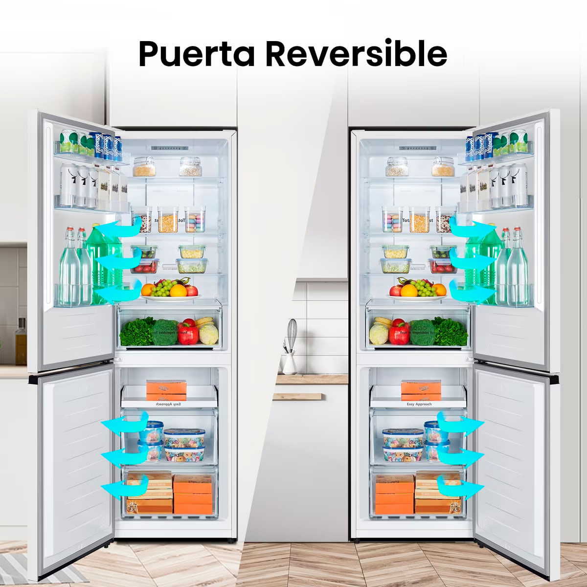 Frigorífico combi Hisense RB390N4AWE Total No Frost 304L Multi Air Flow E blanco 186 cm 9