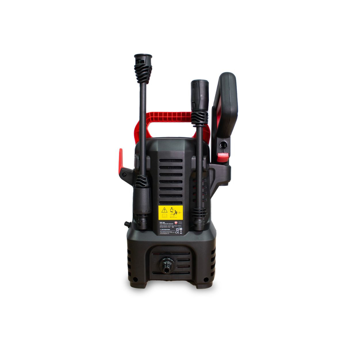 Hidrolimpiadora-Ducati-DPW1405-1400W-100-bares-con-accesorios-negro-rojo-posterior