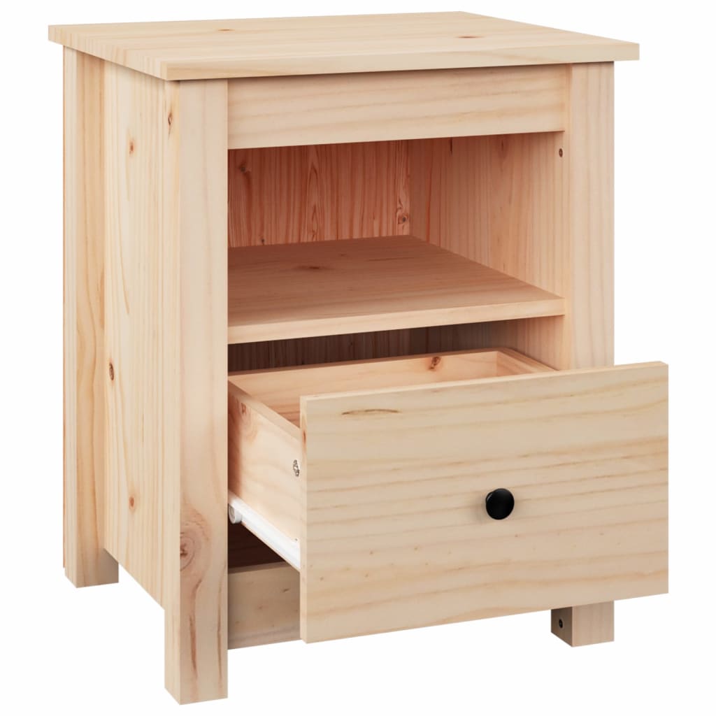 Pack de 2 mesitas de noche Dream con cajón + estante natural 49x40x35 cm cajon