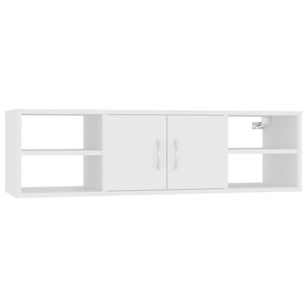 Estantería de pared Acra 1 armario + 4 estantes blanco 29x102x30 cm fondo blanco