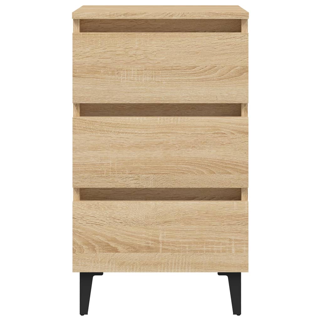 Pack de 2 mesitas de noche Kero 3 cajones natural 69x40x35 cm 5