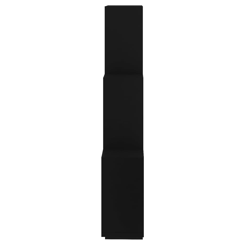 Estante de pared Minzo 6 cubos negro 93x78x15 cm 5
