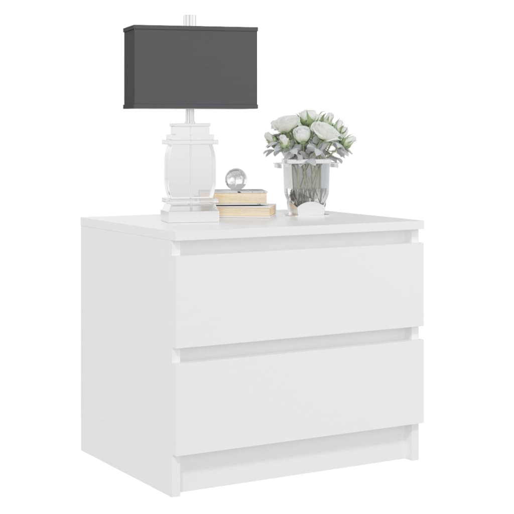 Pack de 2 mesitas de noche Kampal 2 cajones blanco 43,5x50x39 cm 6