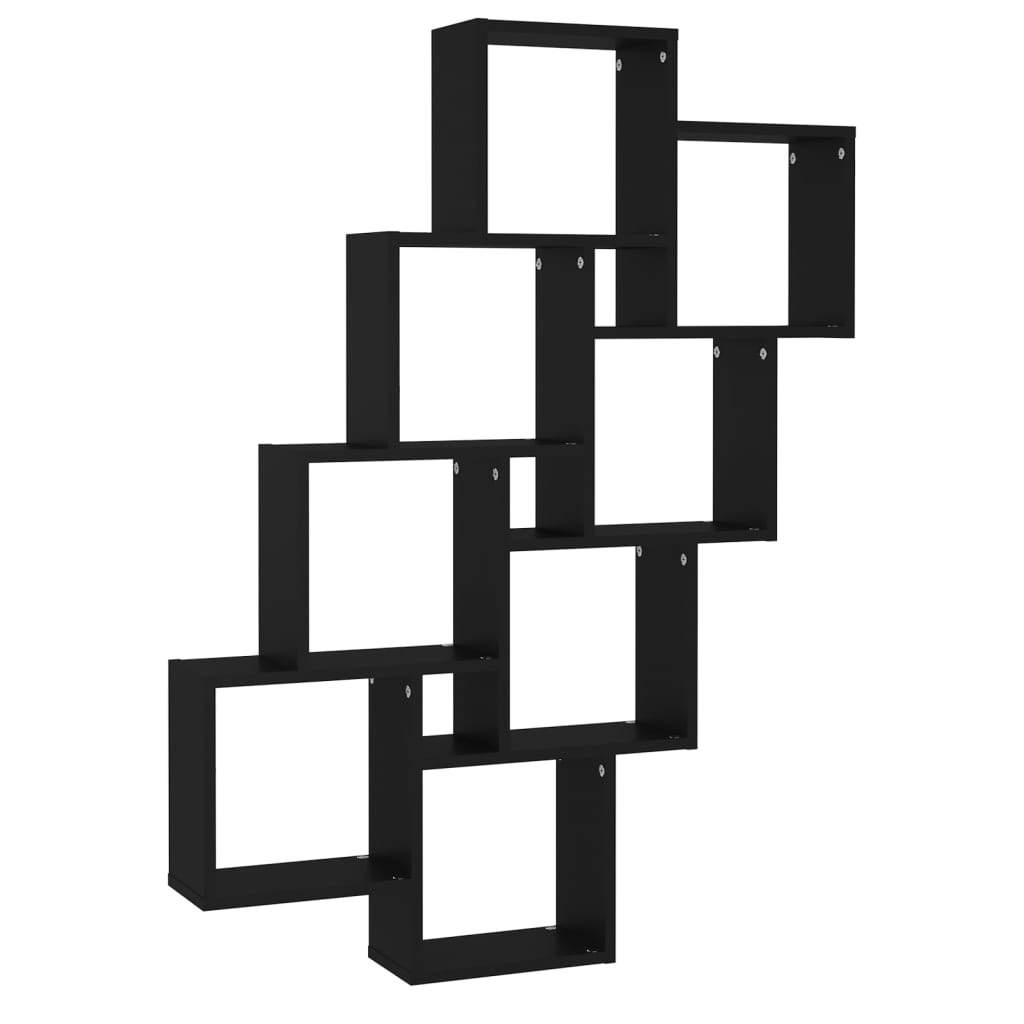 Estante de pared Hinzo 8 cubos negro 119x90x15 cm 2