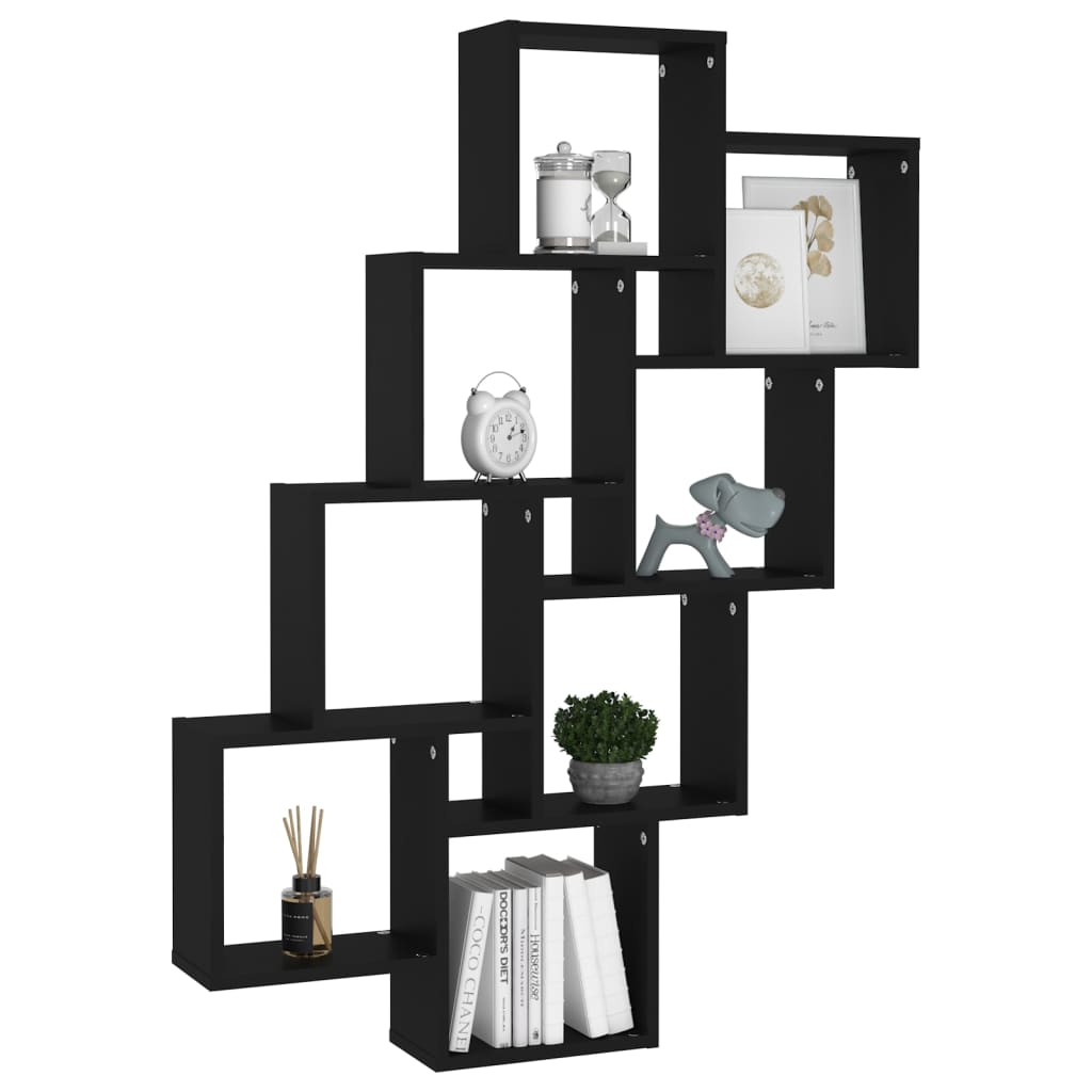 Estante de pared Hinzo 8 cubos negro 119x90x15 cm 3