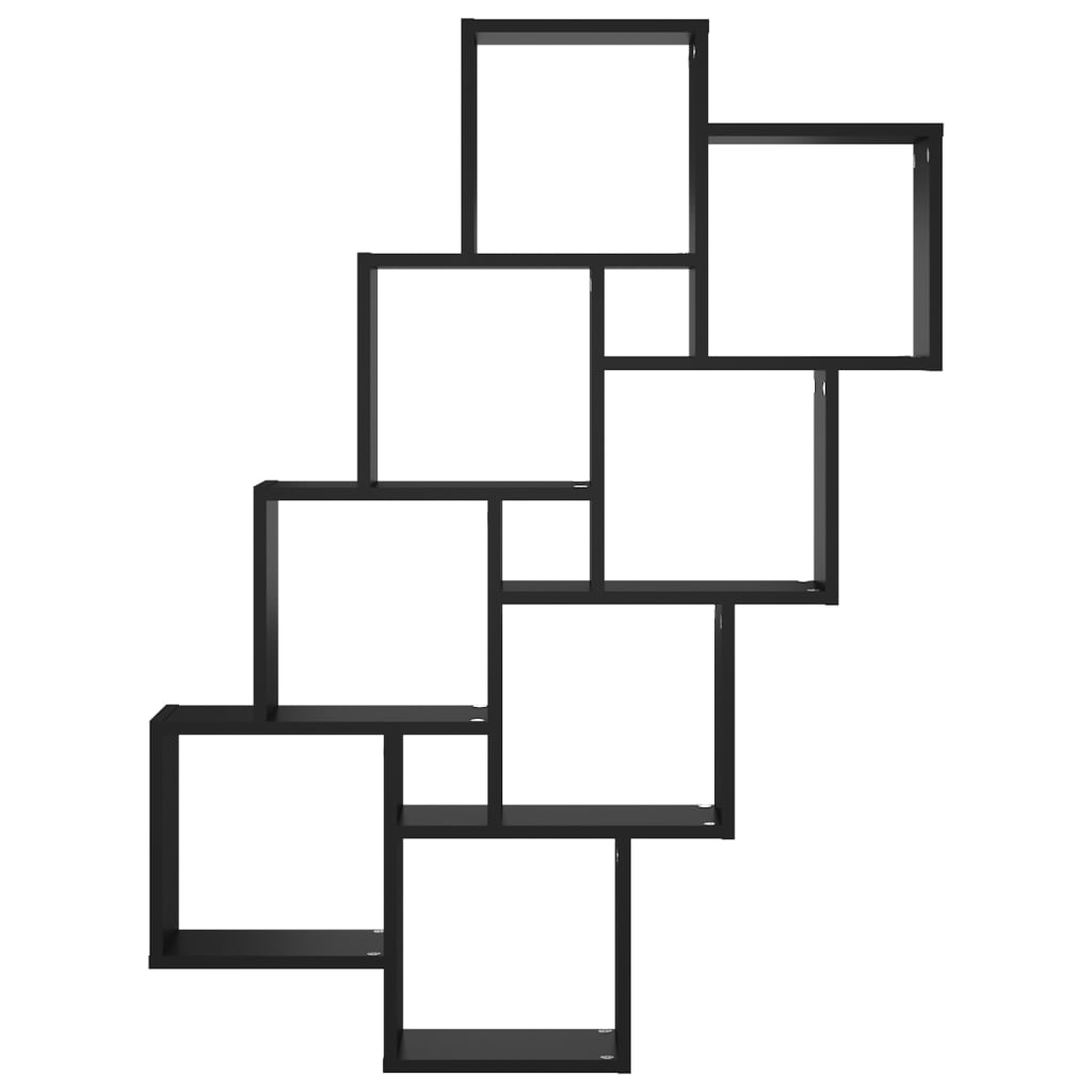 Estante de pared Hinzo 8 cubos negro 119x90x15 cm 4