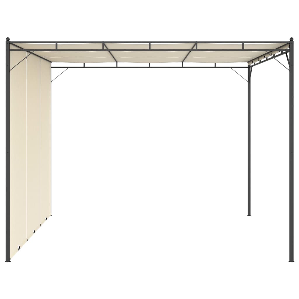Toldo Lof con cortina lateral crema 2,25x3x3 m