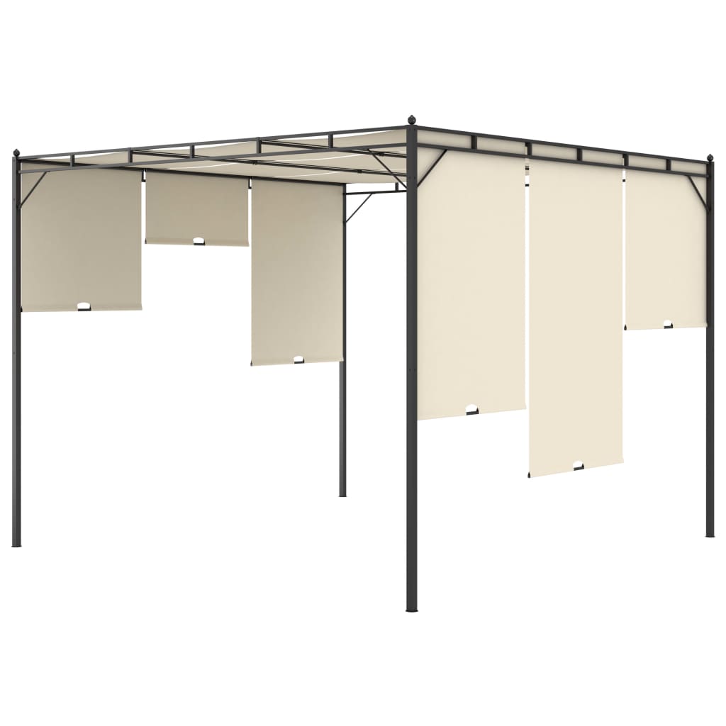 Toldo Lof con cortina lateral crema 2,25x3x3 m