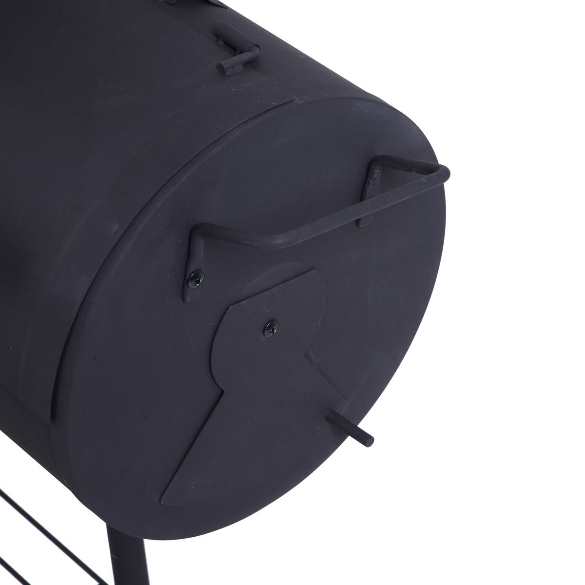 Barbacoa de carbón Outsunny 3 en 1 negro 104x124x53 cm detalle