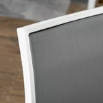 Conjunto de mesa y 6 sillas de jardín Santa Clara Outsunny gris/blanco 7