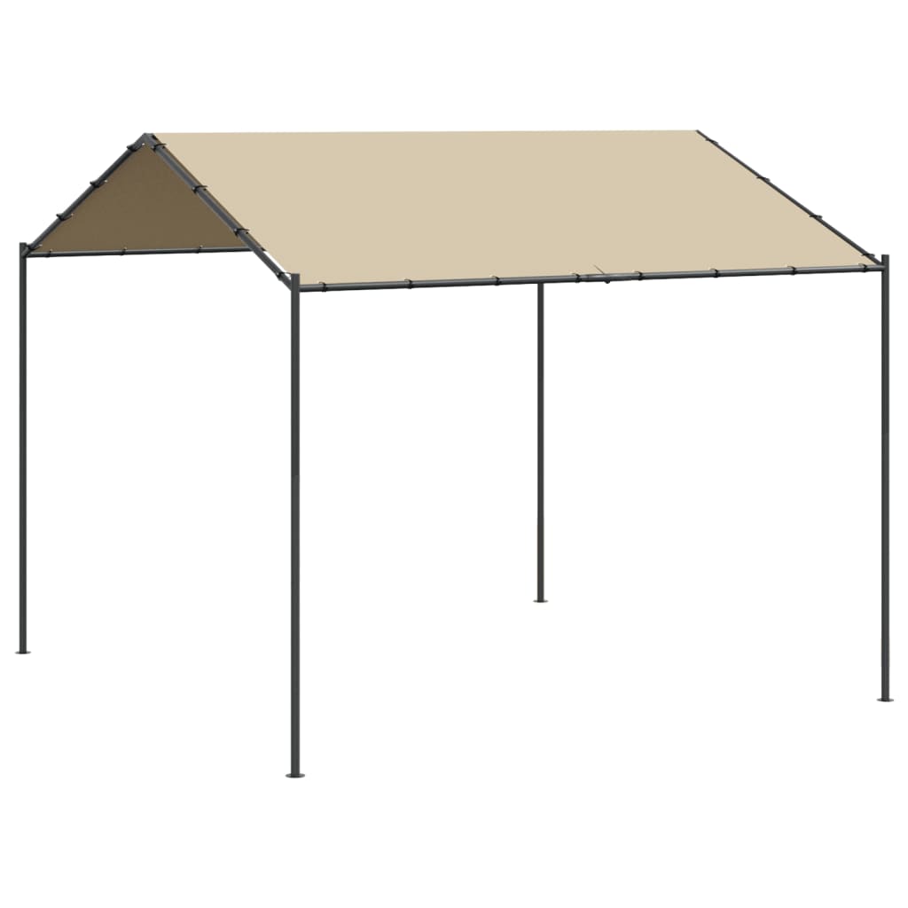 Carpa Awa acero y tela beige 3x3 m fondo blanco