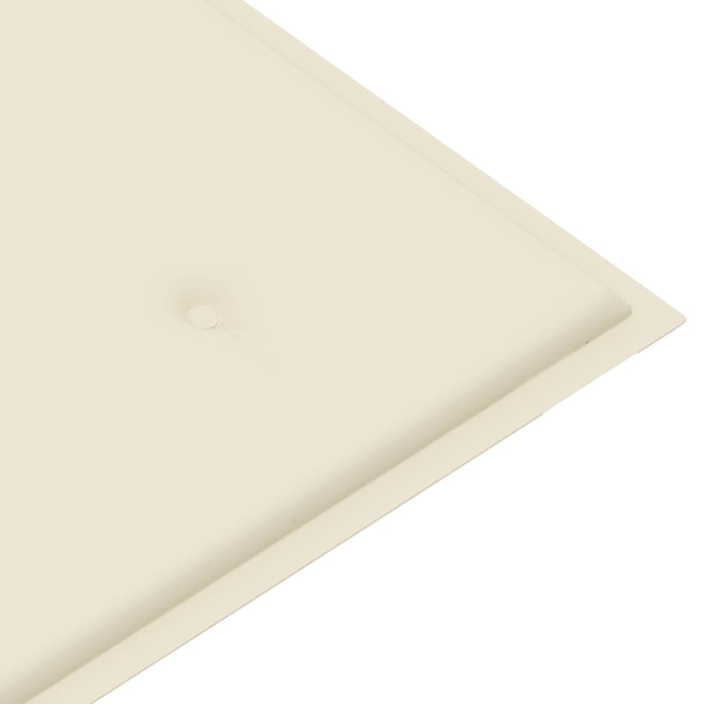 Banco de jardín Amaltea 2 plazas con cojín gris/crema 120 cm 7