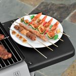 Barbacoa de gas Outsunny 2 quemadores 5,6kW con ruedas negro 99x104x49 cm plato