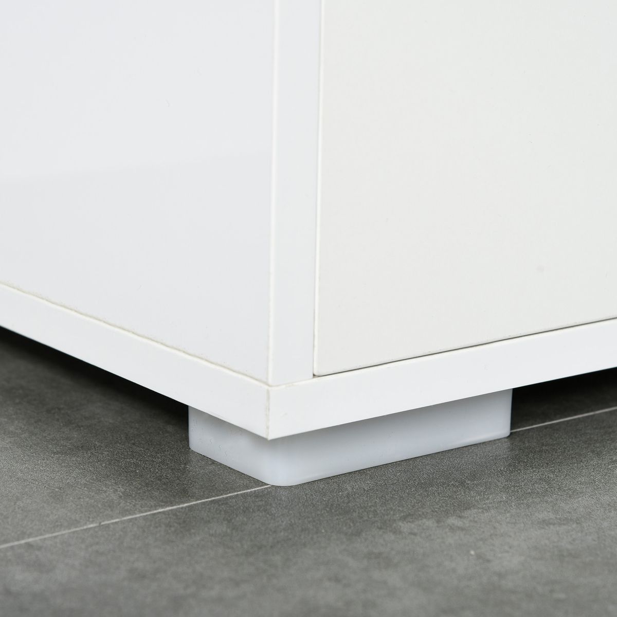 Aparador Conil Homcom 3 puertas + 2 cajones blanco 74x117x36 cm 9