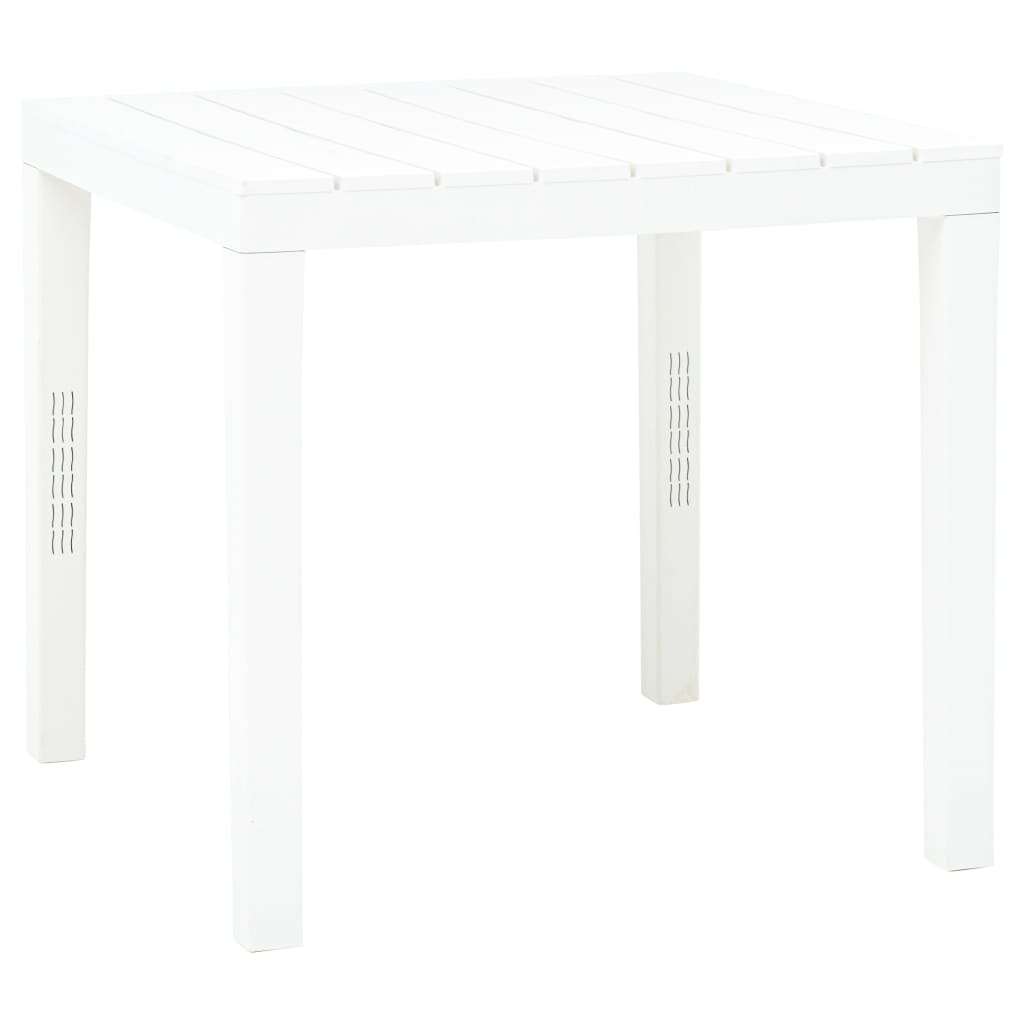 Mesa de jardín Hool blanco 72x78x78 cm