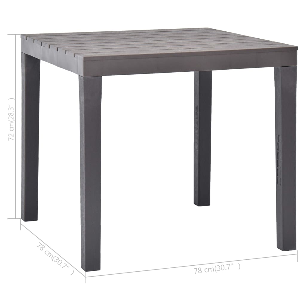 Mesa de jardín Hool moca 72x78x78 cm