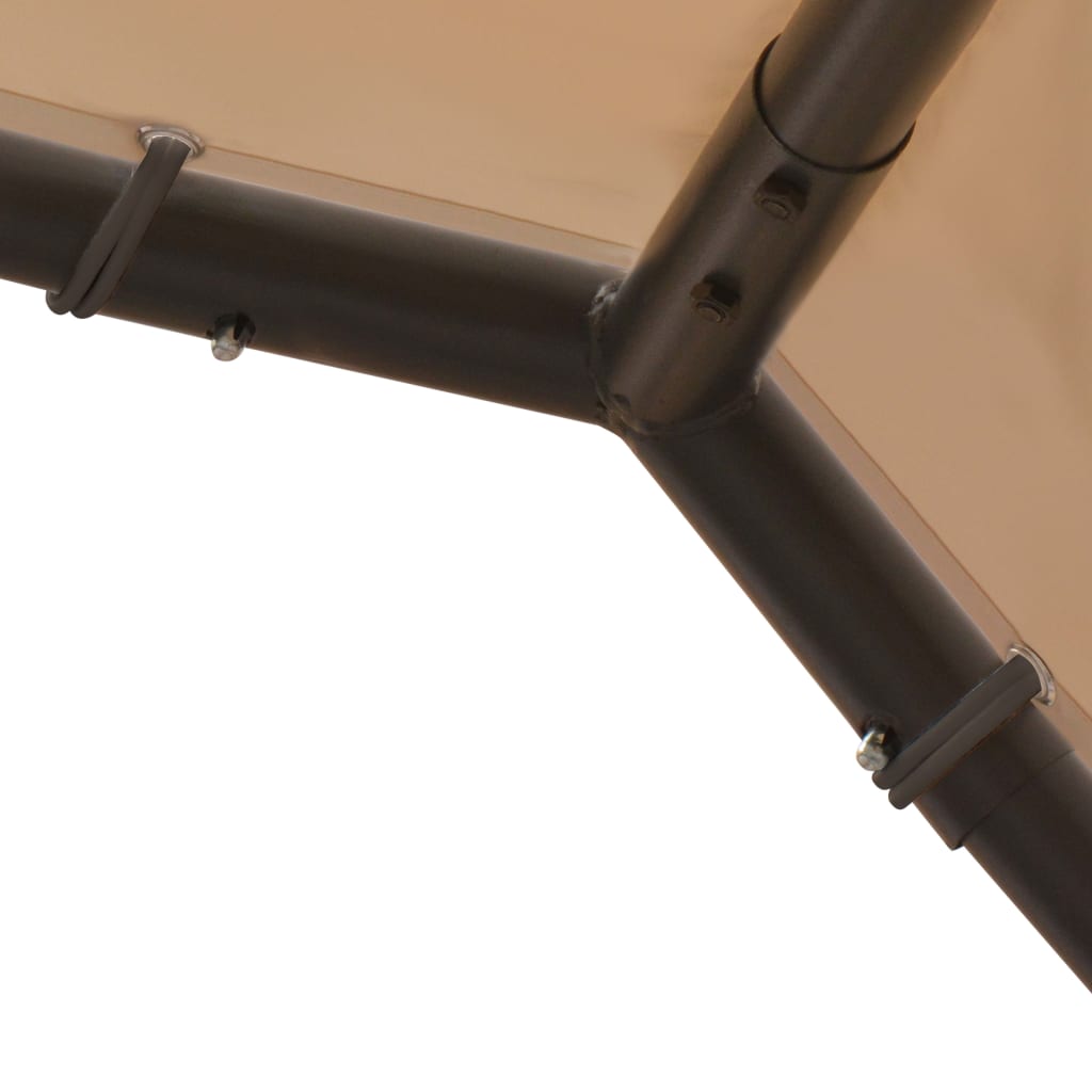 Carpa Merlo acero y tela beige 4x3 m