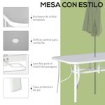Conjunto de mesa y 6 sillas de jardín Camuy Outsunny gris 4